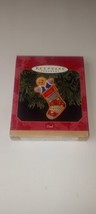 Vintage 1999 Hallmark Tin Christmas Ornament DAD Stocking Gingerbread Cookie - £7.57 GBP