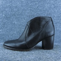 Frye  Women Bootie Black Leather Zip Size 6.5 Medium - £54.43 GBP
