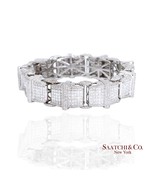 14K (585) White Gold 102.5 Grams Natural Diamond 14 Ct: Bracelet - $41,134.50