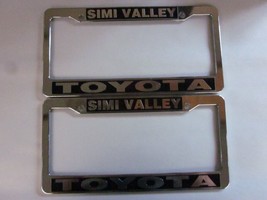 Pair of 2X Simi Valley Toyota License Plate Frame Dealership Plastic - £22.80 GBP
