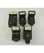 Camera Flash Lot of 5 Sunpak DigiFlash DF92 433AF Rollei Beta 5 Black&#39;s ... - £45.52 GBP