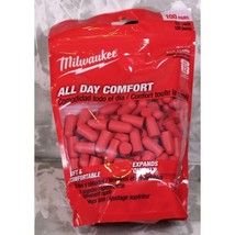 Milwaukee Uncorded Ear Plugs 32 dB NR Tapered 100 Pack - £13.26 GBP