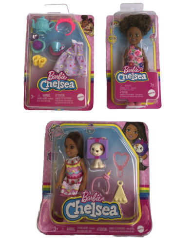 Mattel Barbie: 2 Chelsea Doll & Accessories LOT OF 3 New Sealed - $23.17
