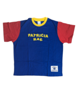 Patricia Rae Retro 90s Streetwear Color Block Blue Short Sleeve T-Shirt ... - £27.45 GBP