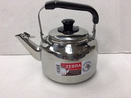 Zebra Heavy Duty Stainless Steel Whistling Sound Kettle Teapot 2.5L - 4.... - $49.49+