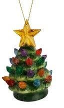 Mr. Christmas Nostalgic Green Ceramic Christmas Tree Ornament 4&quot; - £12.66 GBP
