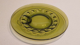 Olive Green Depression Glass Plate Kings Crown Indiana Glass USA - £7.16 GBP