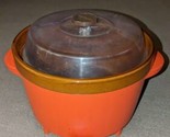 Vintage Rival Crock Pot Slow Cooker Server 5 Quart Orange Model 3300-2 T... - $39.59