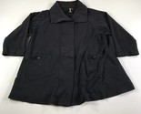 Comfy USA Jersey Cardigan Size Large Black Baggy Relaxed Front Button-
s... - $37.00