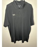 Under Armour Men’s Headgear Loose Fit Collared Black Short Sleeve Shirt ... - $40.58 CAD