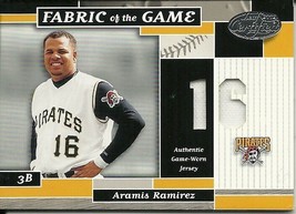 2002 Leaf Certified Materials Fabric Of The Game Number Aramis Ramirez 99 08/16 - £15.92 GBP