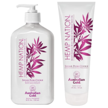 Hemp Nation Sugar Plum Cookie Bundle - Tan Extender Lotion 18.0oz Body wash 8.0 - £27.10 GBP