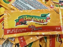 200 Salsa Botanera Clasica Picante Hot Sauce pakets to go 10g each - £35.34 GBP