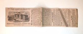 Antique Northwestern Yeast Co. Chicago ILL. Ephemera Piece with Recipes ... - $20.00