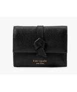 Kate Spade Knott Small Compact Trifold Leather Wallet ~NWT~ Black - $1,677.57 MXN