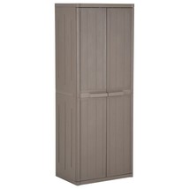 vidaXL Brown Garden Storage Cabinet, 24.8x11.4x14.2in, Waterproof & Lockable - $6,636.52 MXN