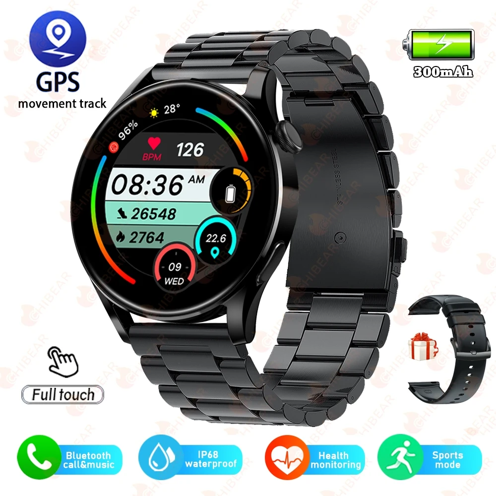For Huawei xiaomi GT3 Pro Smart Watch Mens Sports Heart Rate IP68 Waterproof Blu