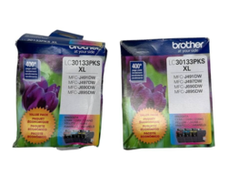 Brother LC30133PKS XL High Yield Color Ink Cartridges 3-Pack x 2 - $44.54