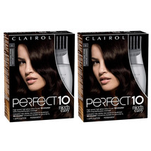 2-Pack New Clairol Nice N&#39; Easy Perfect 10 Hair Coloring Tools, 3 Darkest Brown - £26.54 GBP