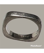 Square Band Ring. Sterling Silver Square Ring. Silver Geometric  size 8 - $128.28 CAD
