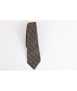 Vintage 60s Rockabilly Wool Tweed Knit Skinny Neck Tie Wedding Striped USA - $636.28 MXN