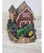 John Deere Tractor Barn Figurine Resin Statue Diorama Farm Sculpture Rare - $39.99