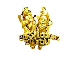 Danecraft Gold - Plated Ears Lookin&#39; at You Casablanca Pin Brooch - $9.85