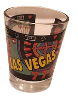 Las Vegas Shot Glass Nevada Casino Collage - $7.84