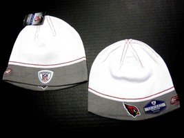 Arizona Cardinals NFL YOUTH Reebok Sideline Two Tone Hat Cap Knit White Beanie - £7.98 GBP
