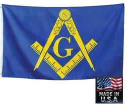Masonic Free Masons Symbol Freemasonry 3x5 Foot Super-Poly Flag Banner*Usa Made - £13.27 GBP