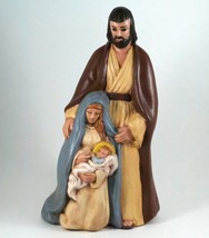 Ceramic Mary Joseph Jesus Holy Family Nativity Scene Statue 12&quot; Handmade Vtg - £13.34 GBP