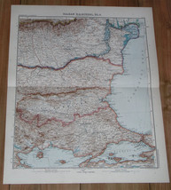 1905 Antique Map Of Greece Turkey Bulgaria Eastern Rumelia Romania Istanbul - £19.75 GBP