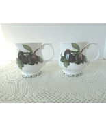 QUEEN&#39;S CHINA PAIR OF CUPS ROYAL HORTICULTURAL SOCIETY HOOKERS FRUIT INDIA - $351.36 MXN