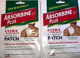 SHIP N 24HR-2pk Absorbine Jr. Plus Ultra Strength Pain Relief Patch-5 1/... - €33,77 EUR