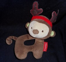 Fisher Price Mattel 2013 Baby Christmas Reindeer Rattle Stuffed Animal Plush Toy - £22.39 GBP