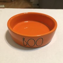 New Rae Dunn Magenta Halloween &quot;BOO&quot;  Cat, Dog, Pet Orange LL Bowl Dish--4.85&quot; - £11.29 GBP