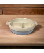 Hankscraft Divided Baby Food Warmer Dish Plate Light Blue 946 Vintage NO... - $26.94 CAD
