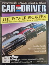 Car &amp; Driver Magazine August 1986 Cadillac Seville Mercedes Benz 300E Ac... - $12.95