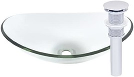 Novatto Chiaro Glass Vessel Bathroom Sink Set, Chrome - $80.99
