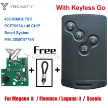 YOCASTY Hands Free 285975779R Keyless Smart Car Key 43Hz For 2009 - 2015  Latitu - £103.28 GBP