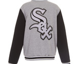 MLB Chicago White Sox Reversible Full Snap Fleece Jacket JHD Embroiderd ... - £103.66 GBP