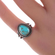 sz4.75 Vintage Navajo silver and turquoise ring - $54.45