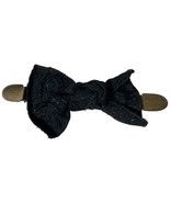 Vintage 1990s Black Fabric Cloth Bow Waist Clip Dress Cincher Tightener - $13.02 CAD