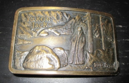 YUKON JACK metal Belt Buckle 100 Prof Canadian honey based liqueur Honey... - $30.00