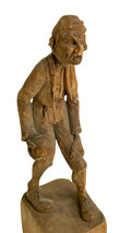 Vintage Wood Carved Berchtesgaden Germany 10&quot; Old Man Figure - £35.39 GBP