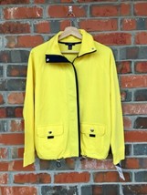 NEW NWT Chaps Active Pineapple Yellow Navy Blue Jacket Drawstring Size S Small  - £22.39 GBP