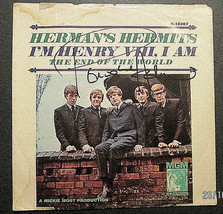 Peter Noone:Herman Hermits (Original Autograph 45 Record) Classic - $158.40