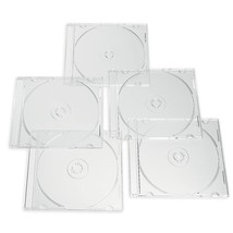 Verbatim CD DVD Blu-Ray Clear Slim Jewel Cases, 5.2 mm  25 Pack - $23.74