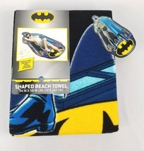 Batman Shaped Beach Towel Kids 34&quot;x58&quot; New DC Comics - £14.16 GBP