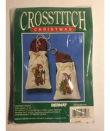 ANTIQUE SANTA Cross stitch Vintage 1993 Christmas Kit Bags/Ornaments - B... - £7.44 GBP